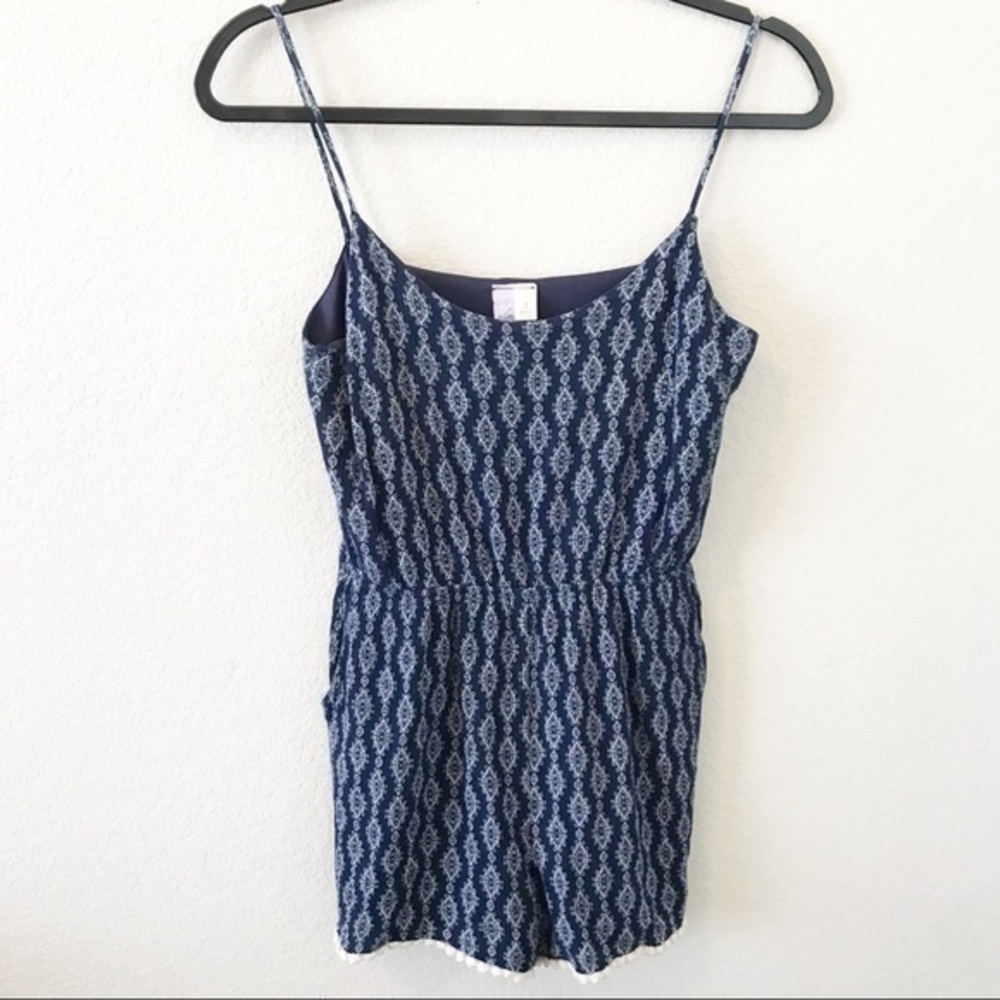 Alya Blue Patterned Romper, S